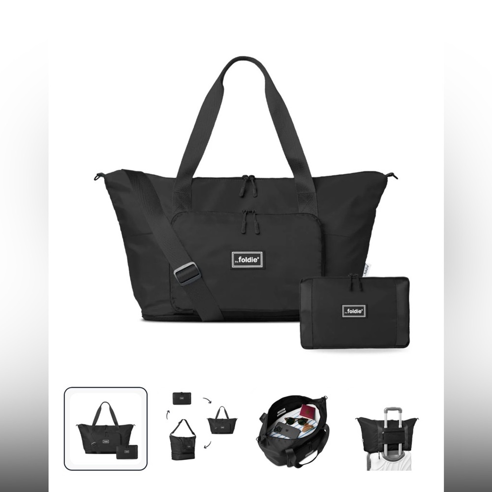 The Foldie,Black Travel Carry on Bag